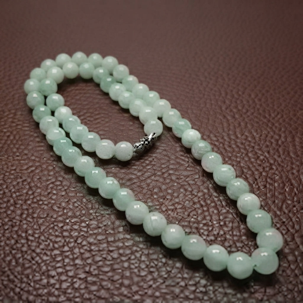 Green a Emerald Beads Necklace Jade