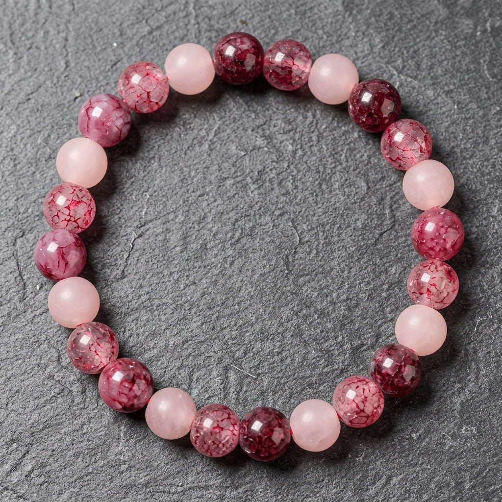 Strawberry Quartz Bracelet Natural Stone