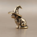 Sorcerer Cat Small Statue Creative Solid Brass