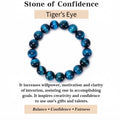 Blue Tiger's Eye Stone Bead Bracelet