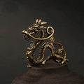 Pure Copper Dragon Miniatures Figurine
