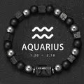 12 Constellation Zodiac Bracelet Signs Beads Couples Bracelet