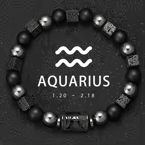 12 Constellation Zodiac Bracelet Signs Beads Couples Bracelet