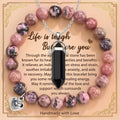 2pcs/set Amethyst Hexagonal Column Necklace and Purple Stripe Agate Bracelet