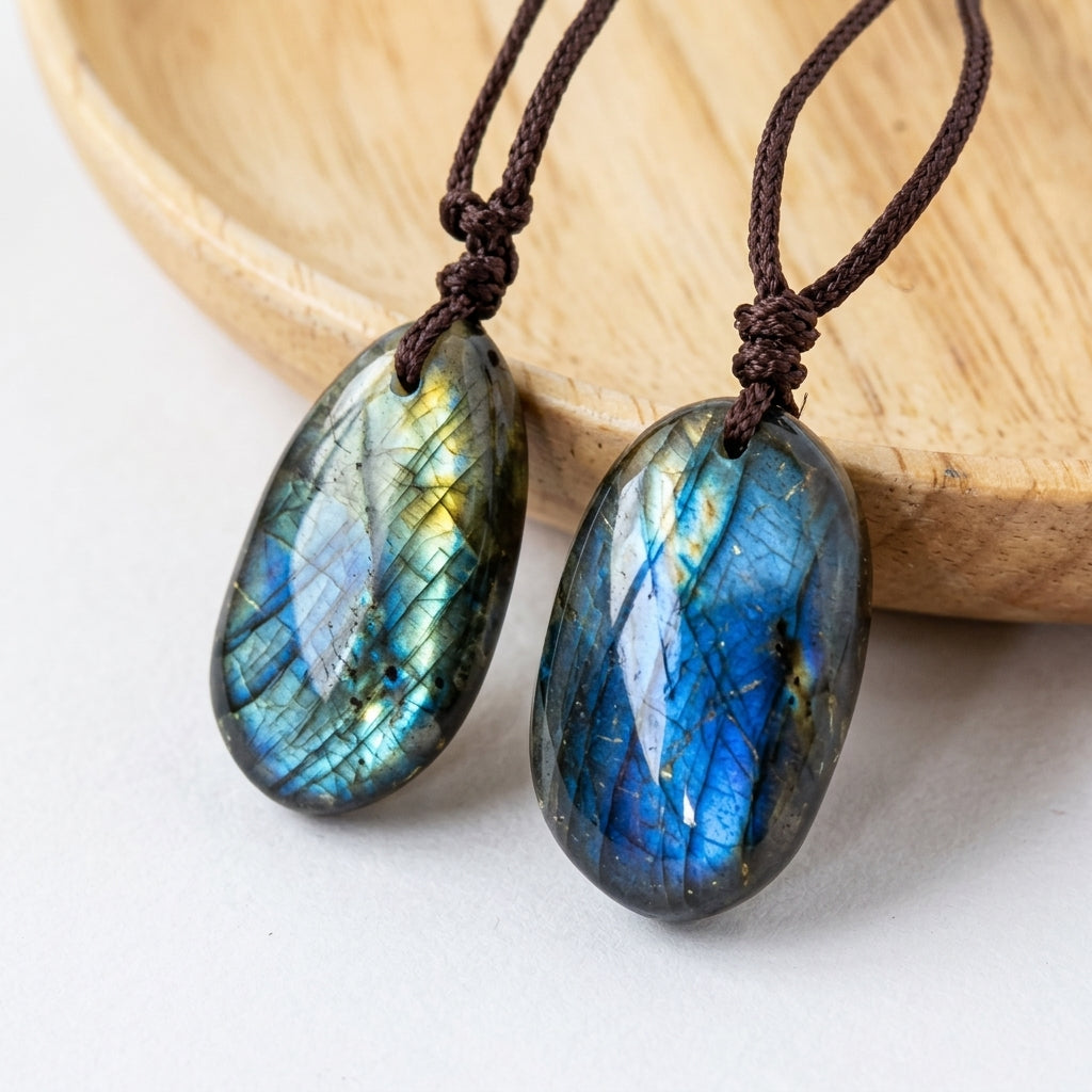 Natural Labradorite Pendant Necklace Healing