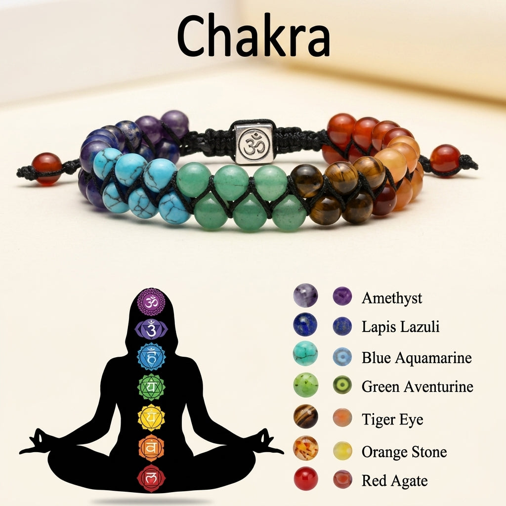 7 Chakra Treatment Crystal Bracelet Yoga Stone