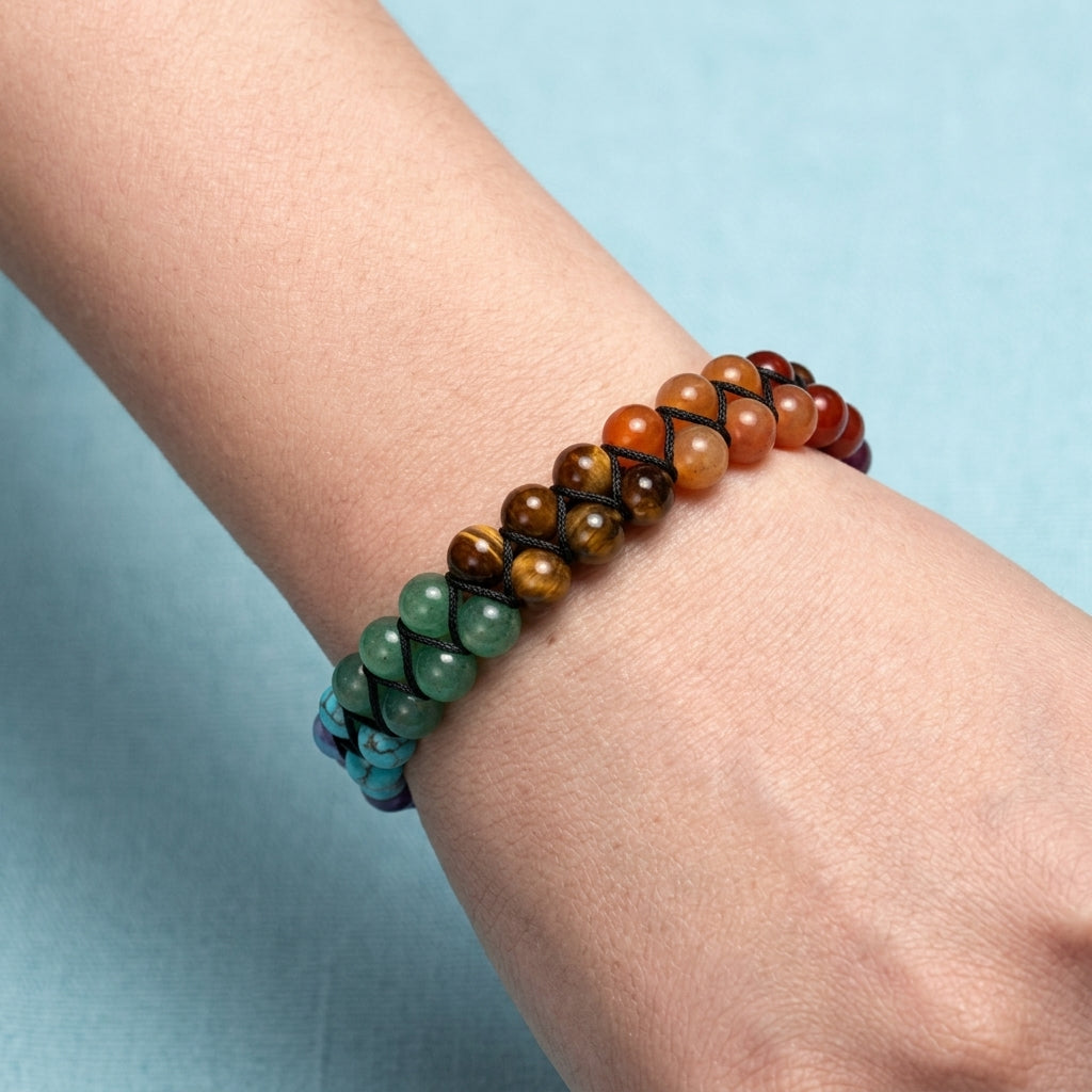 7 Chakra Treatment Crystal Bracelet Yoga Stone