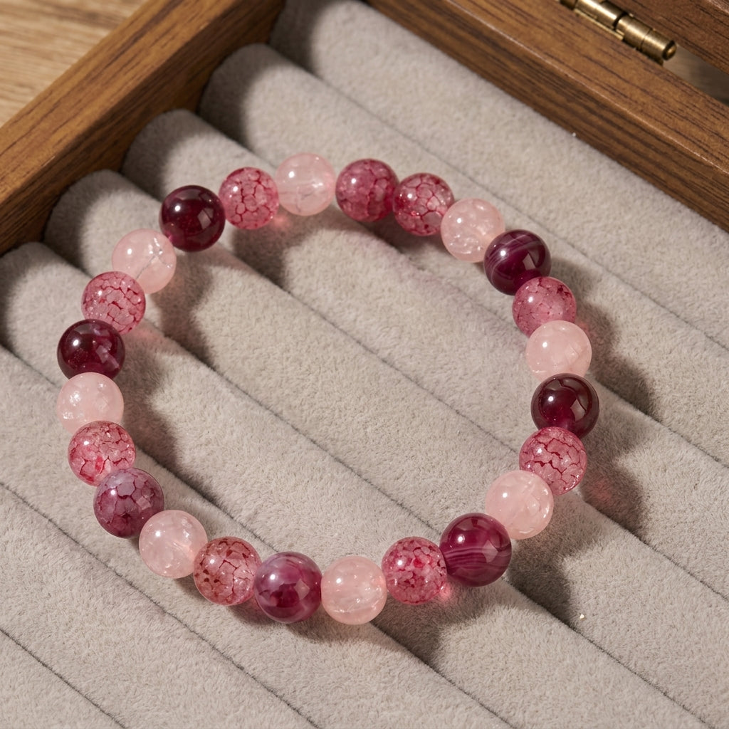 Strawberry Quartz Bracelet Natural Stone